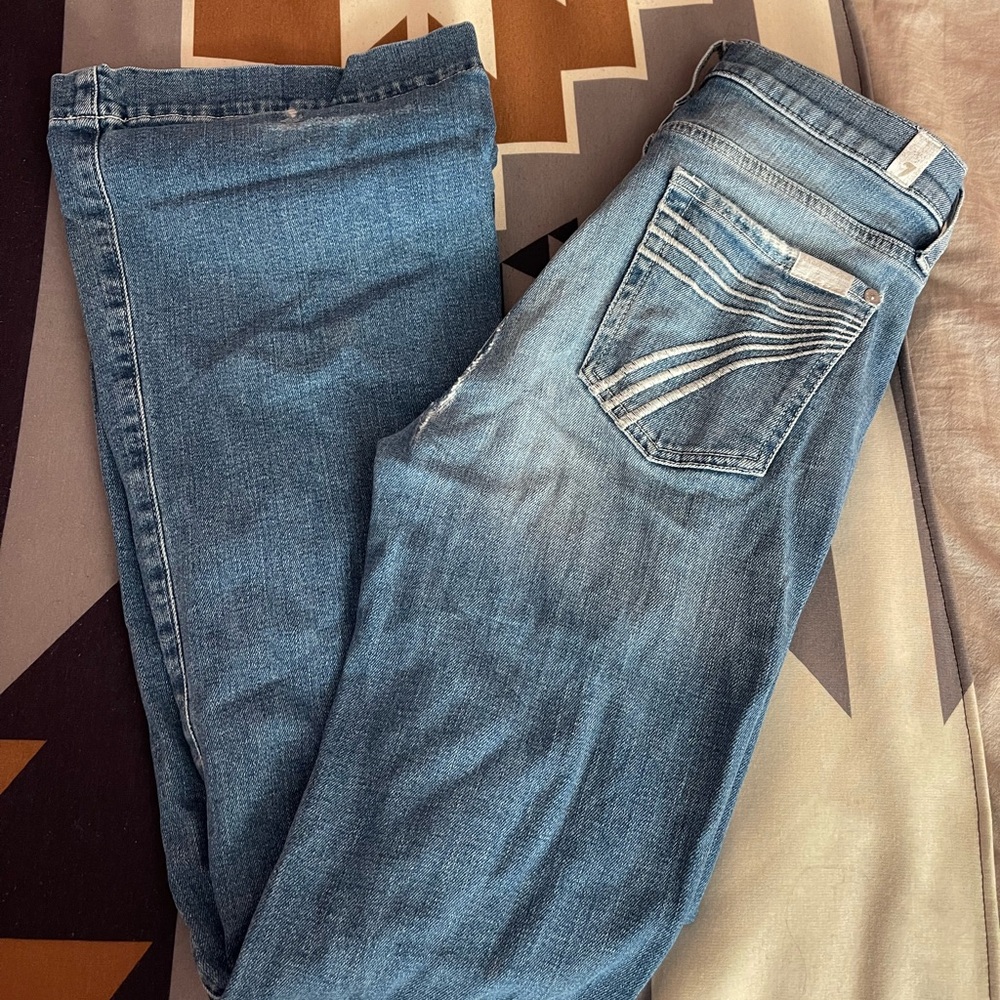 7FAMK Tailorless Lake Blue Dojo Jeans